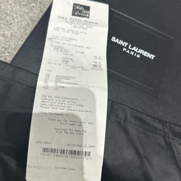 White Saint Laurent Tribute Sandals 75 *HARD TO FIND!* - Picture 11 of 11